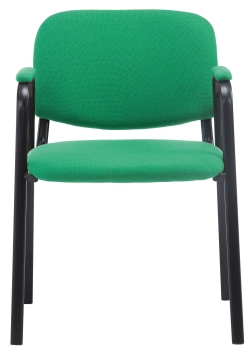 Konferenzstühle mit Armlehnen (K2 in grünem Stoff).