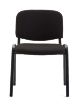 Besucherstühle & Konferenzstühle K2 schwarz, stapelbar, mit bequemer Sitzfläche