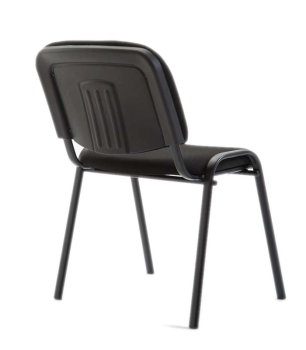 Besucherstühle & Konferenzstühle K2 schwarz, stapelbar, mit Kunststoffabdeckung