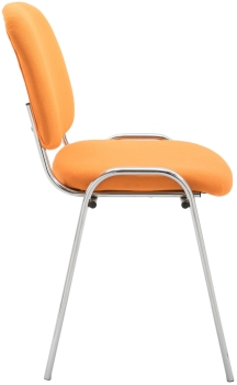 Ergonomische Besucherstühle im erfrischenden Orange - Stapelstühle mit Stoffbezug