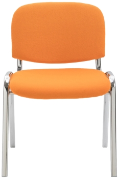 K2C-Konferenzstühle im erfrischenden Orange - Stapelstühle mit Stoffbezug
