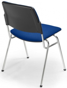 Besucherstühle Modell Metis blau (Rückansicht)