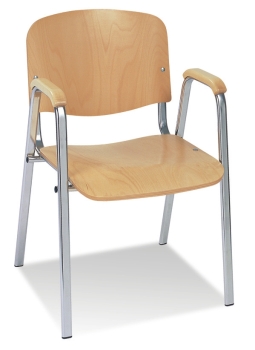 Besucherstühle mit Armlehnen stapelbar Modell Cillian H-AL