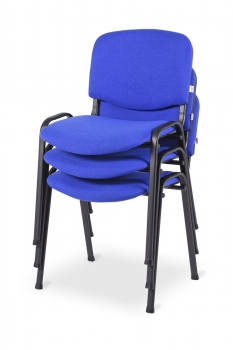 Besucher.- Konferenzstühle stapelbar blau