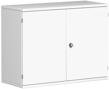 Kleiner Büroschrank bzw. Ordnerschrank - FX Büromöbel weiß/weiß