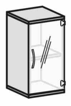 Büroschrank mit Glastür - Glastürenschrank - FX Skizze