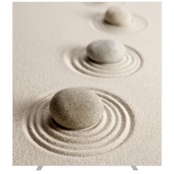 Bürostellwand - Raumtrenner mit Motiv: Sand 1600 mm breit