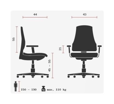 Design Bürostühle Abmessungen