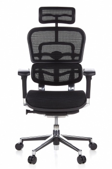 Moderne Bürostühle mit Netzrücken u. Kopfstütze