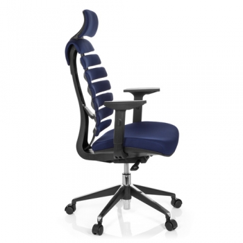 Design Bürostühle von der Seite blau
