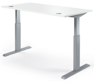 Elektrisch höhenverstellbarer Schreibtisch ET1000 120 x 80 cm weiß