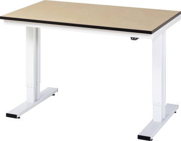 Elektrisch höhenverstellbarer Werktisch 1250 x 800 mm (B x T) Typ EWT mit MDF-Arbeitsplatte