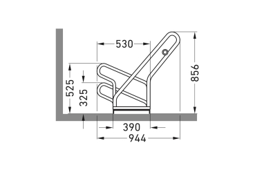 Fahrradständer Typ FS130-2 Skizze 1