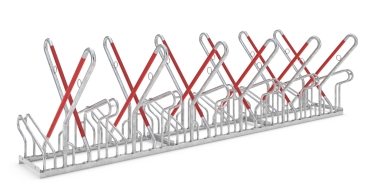 Zweiseitiger Fahrradständer für 12 Fahrräder Typ FS140-12