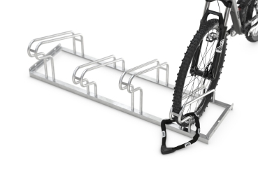 Sicherer Fahrradständer mit konisch zulaufenden Klemmbügeln Typ FS200-4