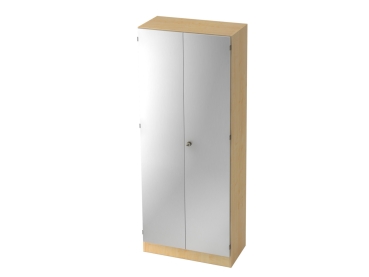 Garderobeschrank 80 x 42 x 127 cm (B x T x H), ahorn/silber