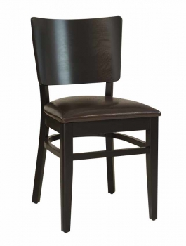 Gastronomiestühle Rondo P Holzstühle mit Sitzpolster dunkelbraun