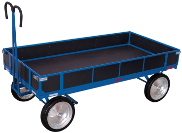 Handpritschenwagen mit klappbaren Bordwänden - 1585 x 780 mm - VG - 1000 kg - RAL 5010 enizanblau