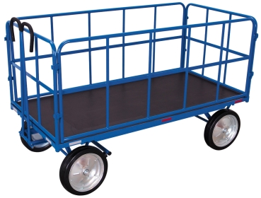 Handpritschenwagen mit 4 Gittern - 1140 x 740 mm - VG - 1000 kg - blau