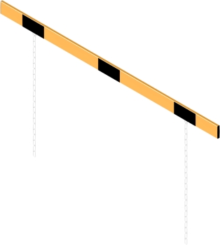 Höhenbarriere für Einfahrten, Unterführungen etc. gelb/schwarz