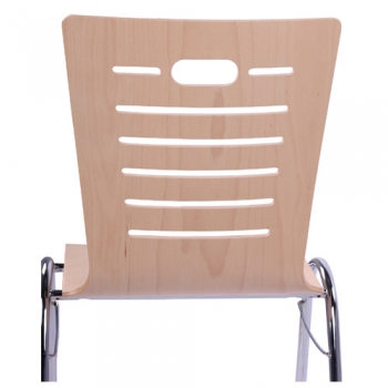 Holzschalenstühle - Titan Besucherstühle mit Designfräsung
