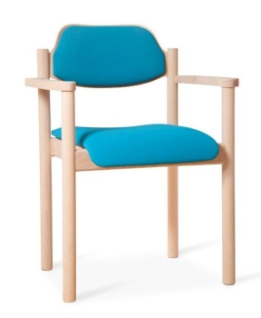 Holzstühle, gepolster u. mit Armlehnen für höchsten Komfort