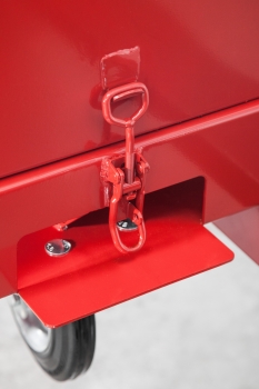 Kippbehälter mit Rollen 1000 dm³ 600 kg Traglast KBC60 rot mit Sicherung