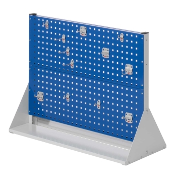 Lochplattenwand Gr. 2 doppelseitig System Typ 12D inkl. Universalhalter, RAL 5010 enzianblau