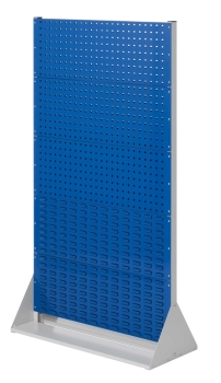 Lochplattenwand Gr.5 doppelseitig System Typ 15D mit 6 x Lochplatten u. 4 x Schlitzplatten, RAL 5010 enzianblau
