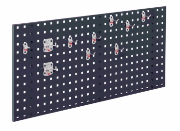 Lochplattenwand Set 1000 x 450 mm | System Typ 5 RAL 7016 anthrazitgrau