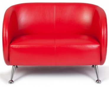 Lounge Sofa 2 Sitzer rot