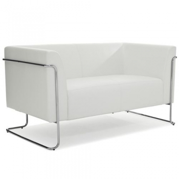 Design Lounge Sofa 2 Sitzer weiß
