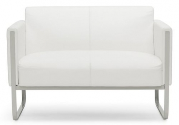 Lounge-Sofa Gunar - 2 Sitzer Besuchersofa weiß