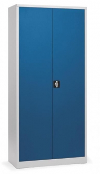 Materialschrank - Metall-Flügeltürenschrank Tera mit blauen Türen 500 mm tief