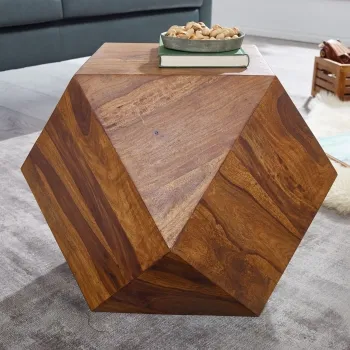 Design Couchtisch Sheesham 57x42,5x57 cm
