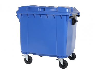 Müllgroßbehälter 1100 Liter - Rollbarer Müllbehälter blau