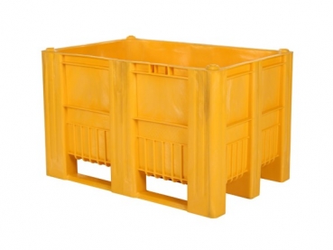 Palettenbox aus Kunststoff gelb
