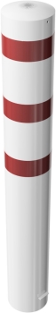Rammschutzpoller zum Einbetonieren Ø 273 mm , weiß/rot