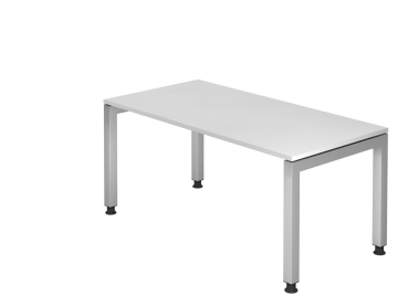 Höhenverstellbarer Schreibtisch, 160 x 80 cm, Typ J160, weiß