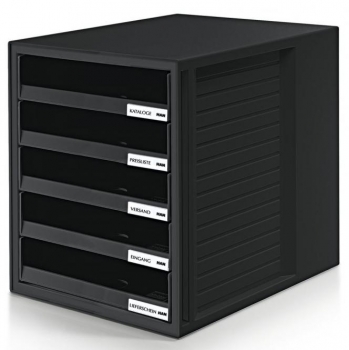 Schubladenbox offen für Büroschränke und Büroregale in schwarz