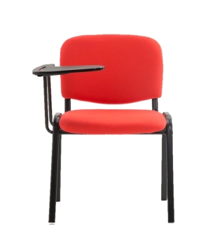 Seminarstühle mit Klapptisch in rotem Stoff, 100% Polyester