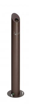 Standascher Edelstahl mit Struktur-Pulver­beschichtung deep-brown bzw. braun