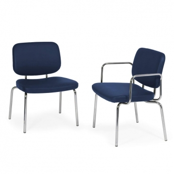 Stuhl für Schwergewichtige blau, auch mit Armlehnen möglich