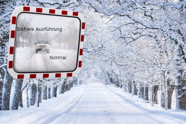Verkehrsspiegel für mehr Sicht im Winter (Anti-Frost u. Anti-Rost)