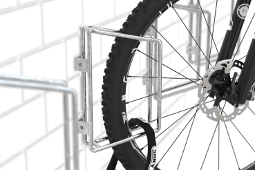 Robuster Wand-Fahrradständer (Reihenparker) für 45° schräge Einfahrt links/rechts montierbar Typ FS500