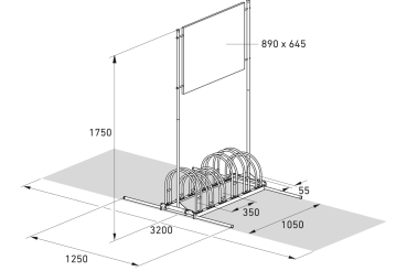 Werbefahrradständer Typ FS720 Skizze 2