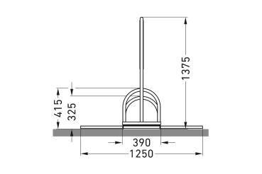 Promotion-Fahrradständer Skizze 1 Typ FS840