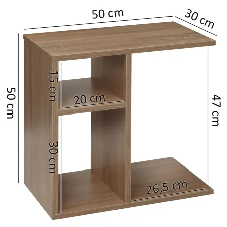 Breite: 50 cm - Höhe: 50 cm - Tiefe: 30 cm - Maße kleines Fach oben (BxHxT): 20 x 15 x 30 cm - Maße großes Fach unten (BxHxT): 20 x 30 x 30 cm - Abstand zwischen Ablagefläche und Bodenplatte: 47 cm. Breite: 50 cm - Höhe: 50 cm - Tiefe: 30 cm - Maße kleines Fach oben (BxHxT): 20 x 15 x 30 cm - Maße großes Fach unten (BxHxT): 20 x 30 x 30 cm - Abstand zwischen Ablagefläche und Bodenplatte: 47 cm.