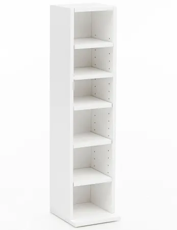 Bücherregal WL5.336 Weiß 21x91x25,5 cm mit 6 Fächern Bücherregal WL5.336 Weiß 21x91x25,5 cm mit 6 Fächern