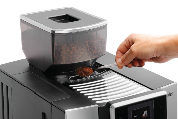 Kaffeevollautomat Kaffeepulverfach